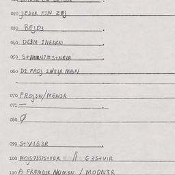 Eastern questionnaire, answ...
