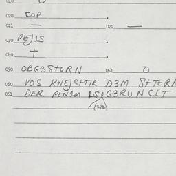 Eastern questionnaire, answ...