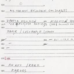 Eastern questionnaire, answ...