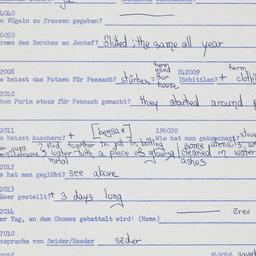 Western questionnaire, answ...