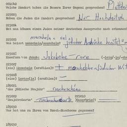 Western questionnaire, answ...