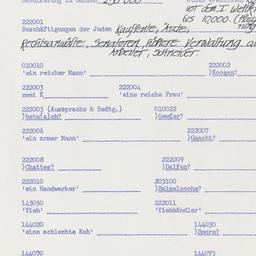 Western questionnaire, answ...