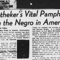 Article by Samuel Sillen on...