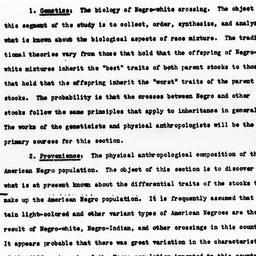 Outline for study of "...