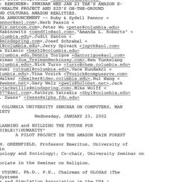 Announcements, 2002-01-23. ...