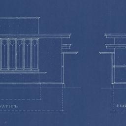 Front, rear elevations