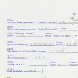 Western questionnaire, answ...