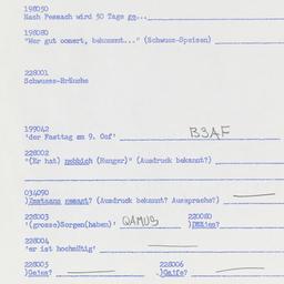 Western questionnaire, answ...