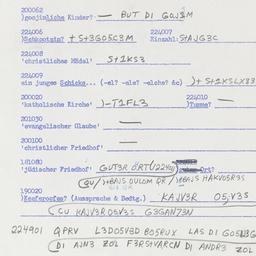 Western questionnaire, answ...
