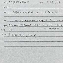 Eastern questionnaire, answ...