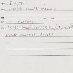 Eastern questionnaire, answ...