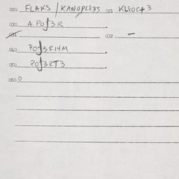 Eastern questionnaire, answ...