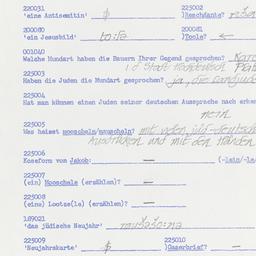 Western questionnaire, answ...