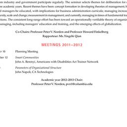 Schedules, Organization and...