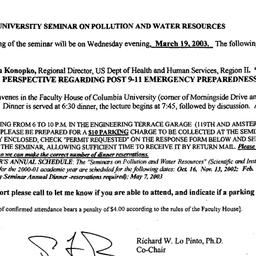 Announcements, 2003-03-19. ...