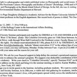 Announcements, 2003-05-12. ...
