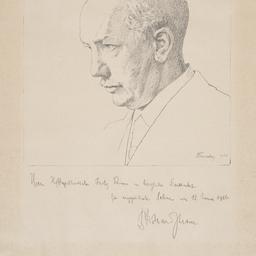 Etching of Richard Strauss