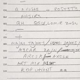 Eastern questionnaire, answ...
