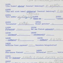 Western questionnaire, answ...