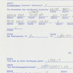 Western questionnaire, answ...