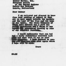 Letter from Charles Dollard...
