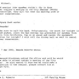 Correspondence, 2003-04-07....