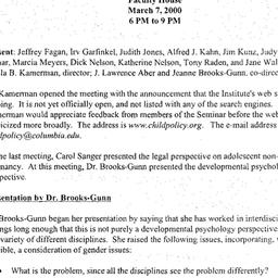 Minutes, 2000-03-07. Child ...