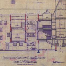 Longitudinal section, court...