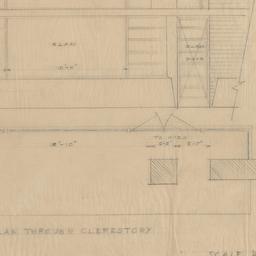 Shop window elevation, plan