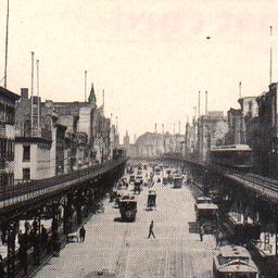Elevated Road and Bowery, N...