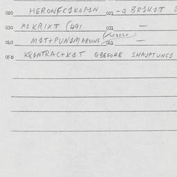 Eastern questionnaire, answ...