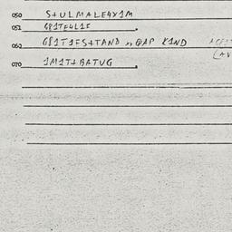 Eastern questionnaire, answ...