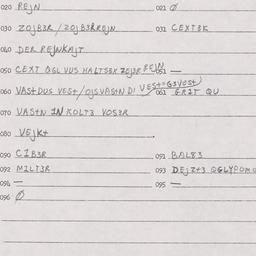 Eastern questionnaire, answ...