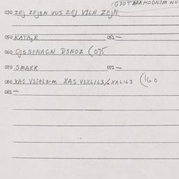 Eastern questionnaire, answ...