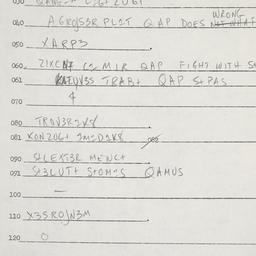 Eastern questionnaire, answ...