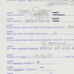 Western questionnaire, answ...