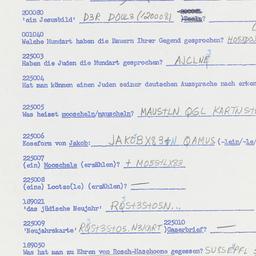 Western questionnaire, answ...