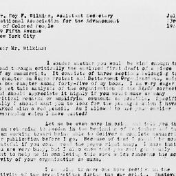 Letter from Gunnar Myrdal t...