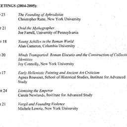 Schedules, Classical Civili...