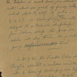 Handwritten note about a Ti...