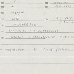 Eastern questionnaire, answ...