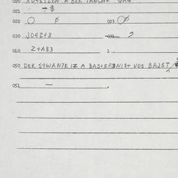 Eastern questionnaire, answ...