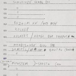 Eastern questionnaire, answ...