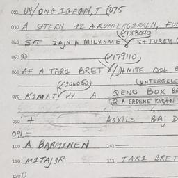 Eastern questionnaire, answ...