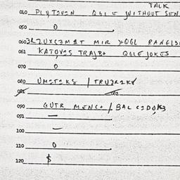 Eastern questionnaire, answ...