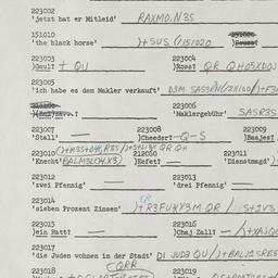 Western questionnaire, answ...
