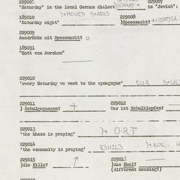 Western questionnaire, answ...