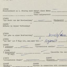 Western questionnaire, answ...