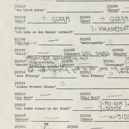 Western questionnaire, answ...