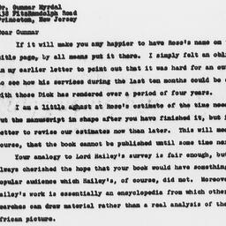 Letter from Charles Dollard...